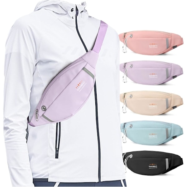 /NN/Pieni vyölaukku vedenpitävä naisten vyölaukku Crossbody vyölaukku kuulokeliitännällä juoksuun matkustamiseen vaellukseen kevyt vyölaukku violetti