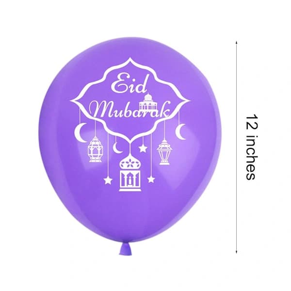12 tuuman EID MUBARAK -lateksipallot MUSTA