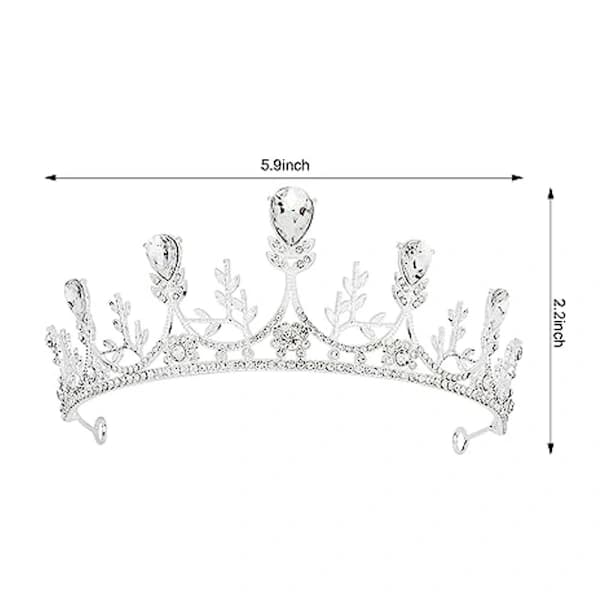 Rhinestone Dronning Krone Barokk Dronning Krone GULL Gull