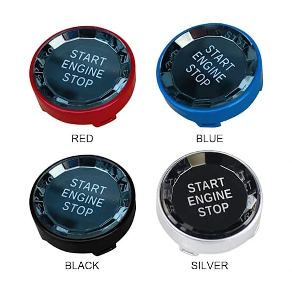 För BMW E90 E91 E92 E93 E60 4-färgad start/stopp-knapp svart