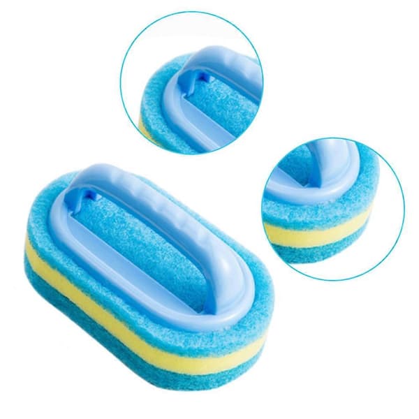 Sponge Cleaning Brush for Kitchen Bathroom Portable Sponge Brush with Plastic Handle 2pcs Multifunctional Sponge Brush