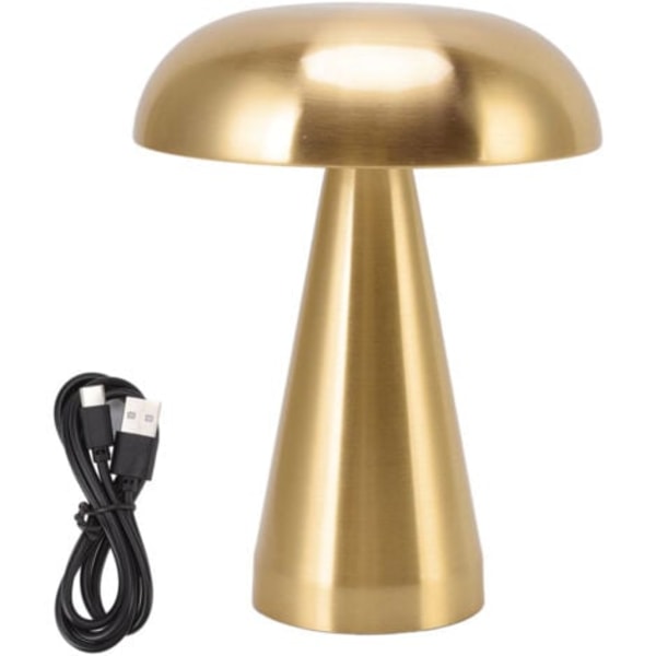 Svamp Bordlampe Industrielt Design Minimalistisk Moderne 3 Farver Justerbar Genopladelig Innovativ Touch Kontrol Skrivebordslampe Guld/NC/