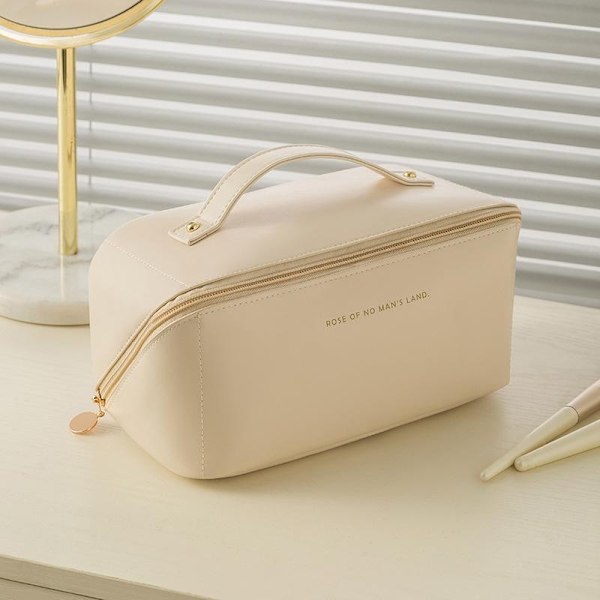 Tilava Meikkilaukku - Täydellinen Matkalle - Makeup bag Beige Beige