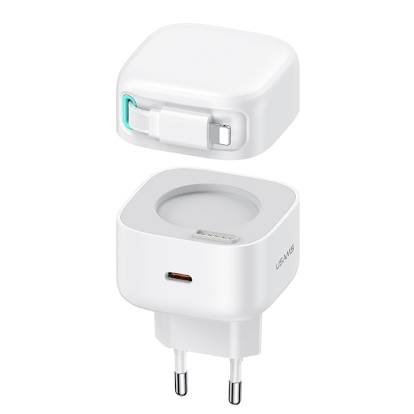 iPhone hurtiglader kompatibel med PD35W - Dobbelport GaN uttrekkbar