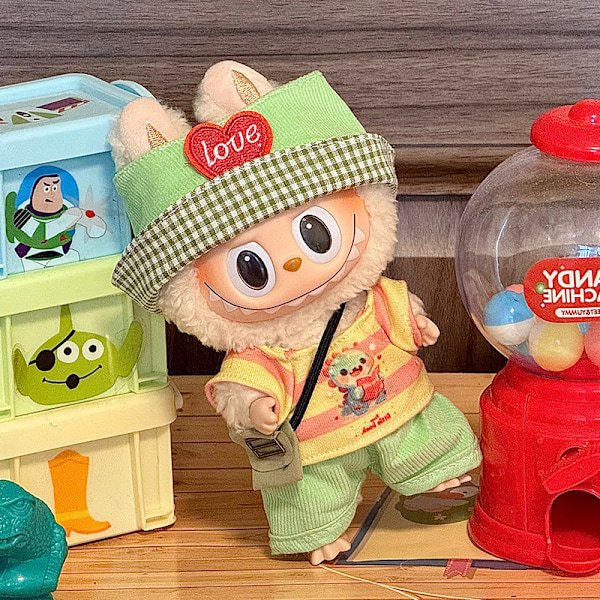 /NC/Labubu Outfit Söt Dockkläder Universell Storlek Bärbar Outfit för 17cm Labubu 1.0 och Labubu 2.0 2