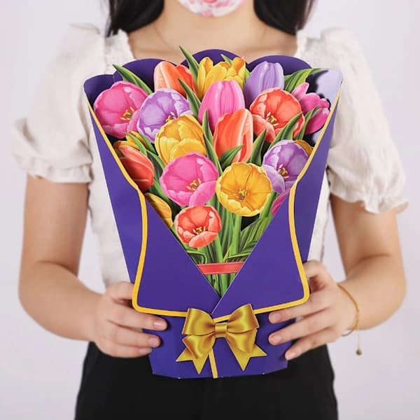 3D Pop-up Bukett Papirblomster 2 2 2