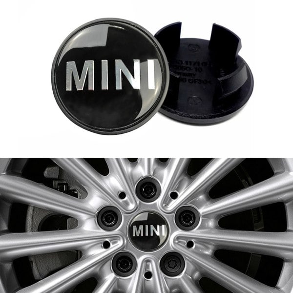 /Hc/4-Pack - MINI Cooper Keskikupit / Pyörännavan Embleemi - Auto