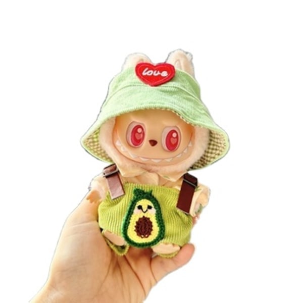 /NC/POP MART Labubu Macaron Leksak Have a Seat Labubu Klädset och Tillbehör Labubu Kläder 17cm Designers 5