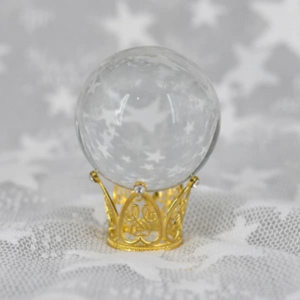 Krystallkulebase Glassfär Holder SØLV Sølv
