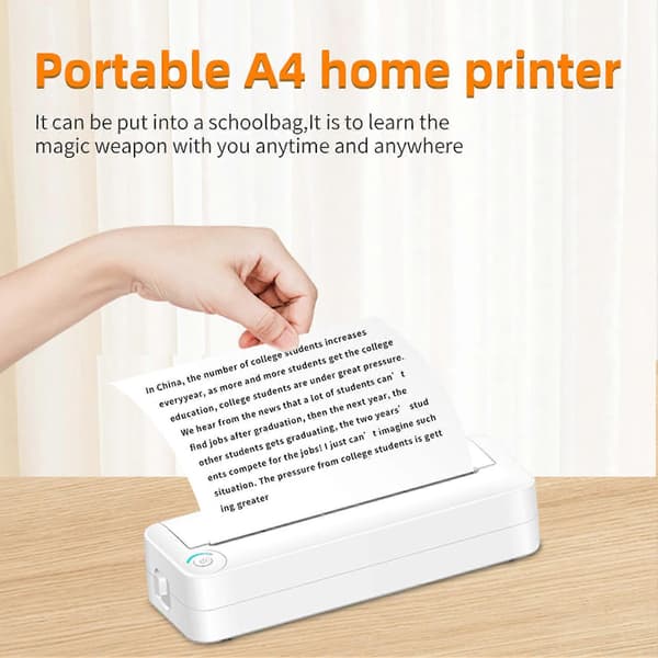 Thermal Paper for Printer, Versatile Portable A4 Thermal Paper Roll for Office School Home