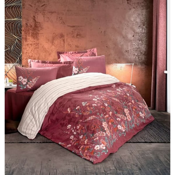 Ranforce Dobbel Dynetrekksett Vina - Claret Red_NN