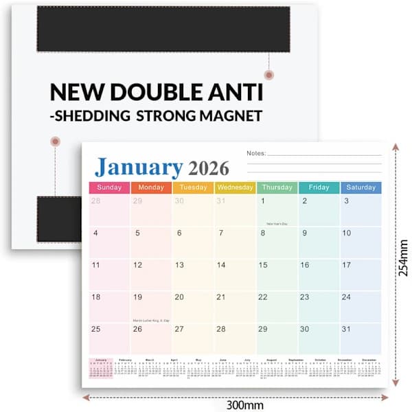 18-Month Refrigerator Calendar 2026-2027