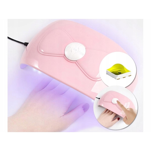 54W Mini UV/LED-lampe Neglelampe Gellak Hybrid Rosa Pink