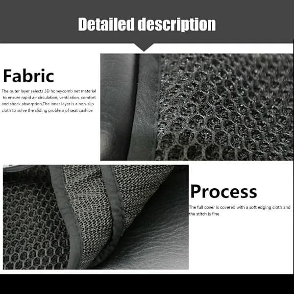 Motorcykel Sædepude Åndbar 3D Mesh Net Pad