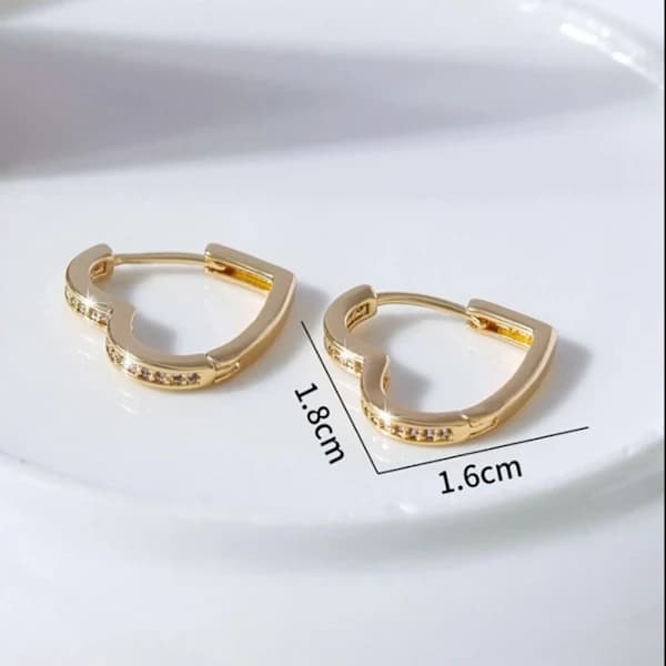 3 par hjerteformede ferskenhjerter ROSE GULL Rose Gold