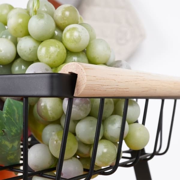 Loftinspirerad Trevånings Frukt- och Grönsakskorg i Metall_NN