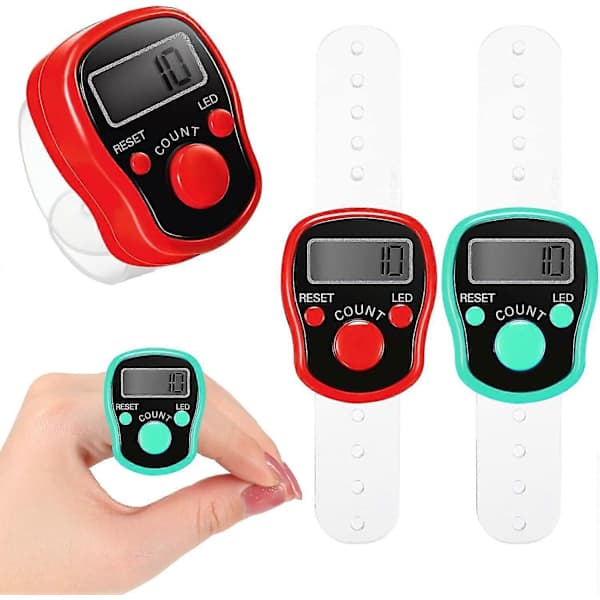 Fingerräknare - 5-siffrig elektronisk klicker med LED-display