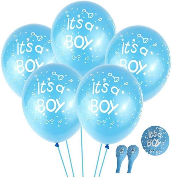 Dekorasjon for babyshower - It's A Boy-banner og ballongsett