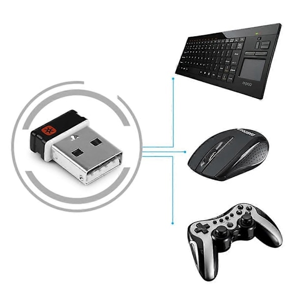 /NN/Trådløs Dongle Modtager Unifying USB Adapter til Logitech- Mus Tastatur Tilslut 6 Enheder til MX M905 M510 M505 M950