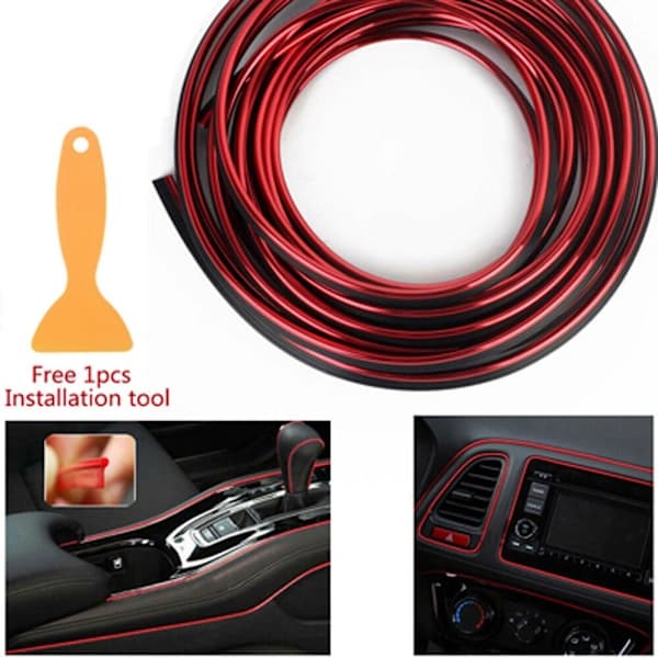 5M Dekoration Fleksible Strips Trim Strips RØDE rød