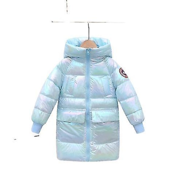 Mode varm metallisk kappa vinter s blue