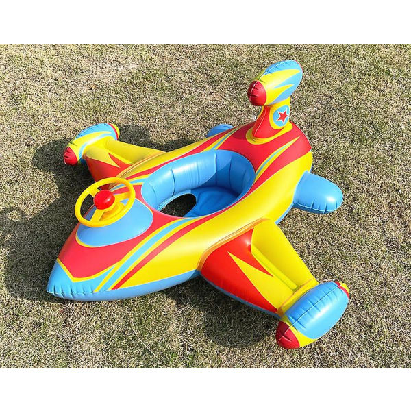 Vandlegetøj flydering (gul blå flyvemaskine (560g)),