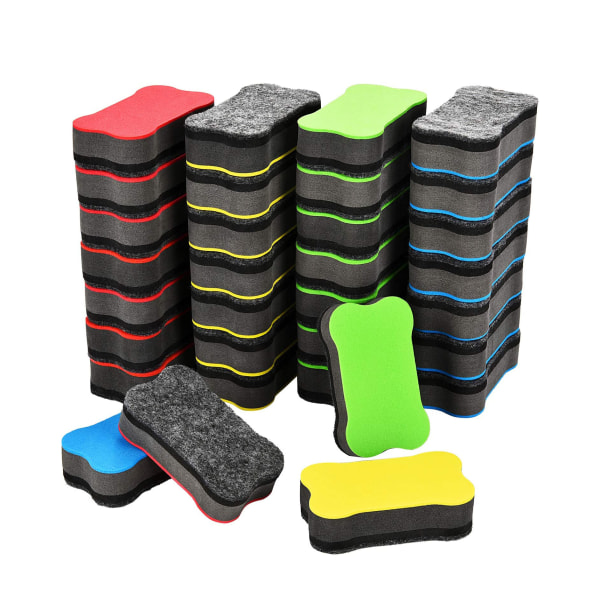 32 bitar magnetiskt svart tavla suddgummi för kontorsslumpmässiga färger