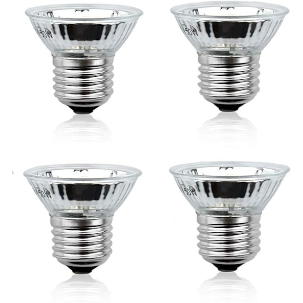 /NN/E27 50W Dimbar Reptil Varmelampe, UVA UVB Skilpaddelampe Fullspektrum Sollys for Reptiler og Amfibier Slange, 4 stk