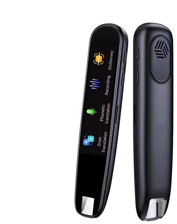 Smart Scanner Oversætterpen med Stemme- og Tekstoversættelse, Læsehjælp til Studie, Rejse, Arbejde, Sort