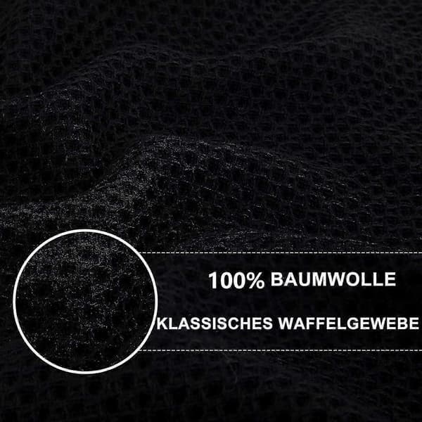 6-pack Cotton Terry Dishcloths Kitchen Dish Wipe Hanging Loop Black Black 34*34cm