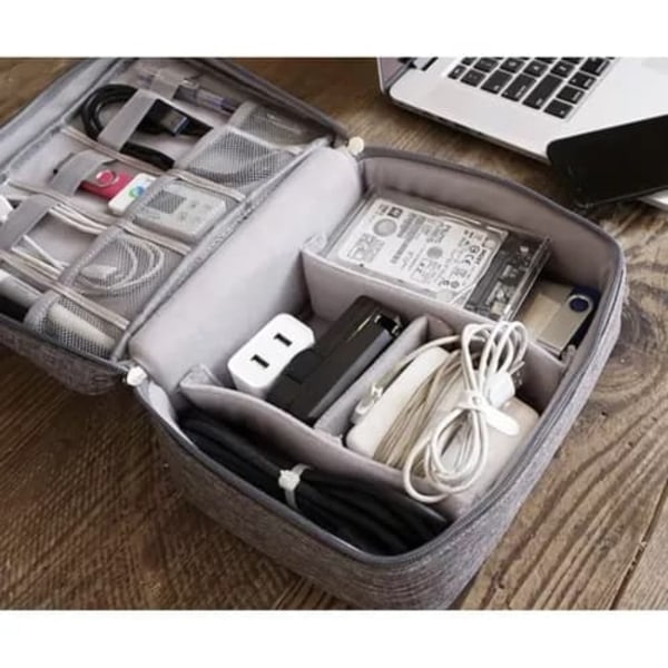 [NT] Oppbevaringsveske for kabler - Organizer Veske / Toalettmappe for kabler og elektronikk