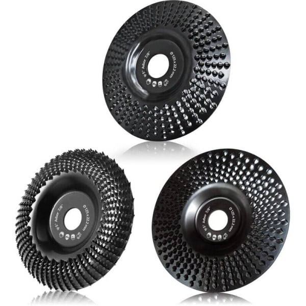 Træskivesliber 125 mm, 3 stk. slibeskiver til formning, slibning og skæring. Hjul til vinkelsliber,