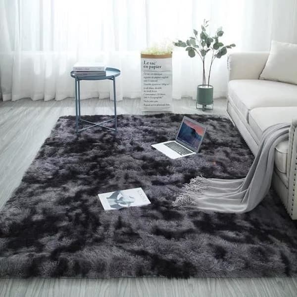 Shaggy Matta, Enkel Modern Fluffig Vardagsrum Sovrum Ultra Mjuk Mikrofiber - Mörkgrå-160*230cm-YOLISTAR_NN