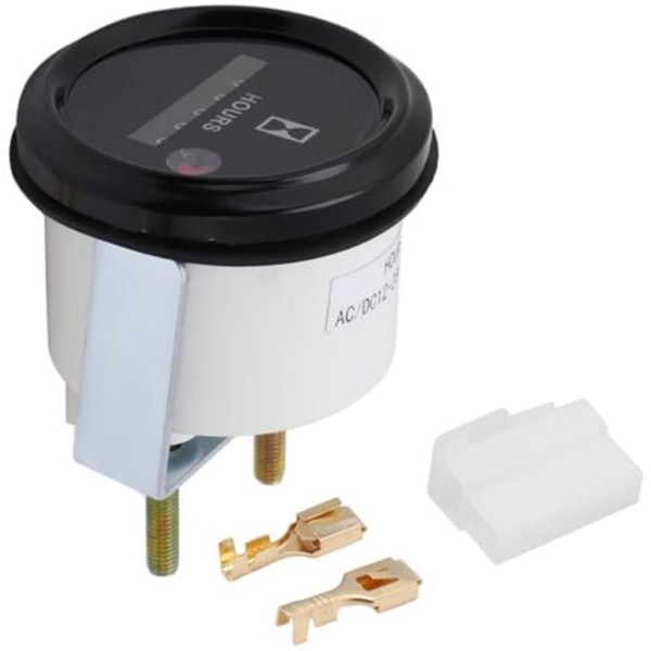Noggrann Timräknare 6 Siffror 12-36V DC AC Rund Quartz för Båt, Husbil, Lastbil, Motor/NC/