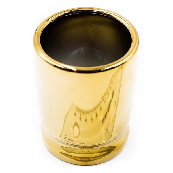 [NT] Rustfritt stål snapsglass 2 stk Creative Caliber Kuleformet koppkrus for bar hjem 50ml Gull To