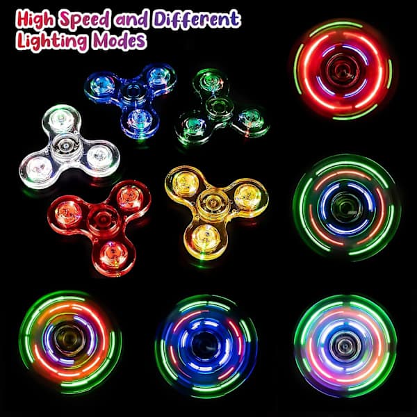 Lätt fidget spinner, lätt fidget fingerleksak handspinner - stressreducering och ångestlindring handspinner för barn