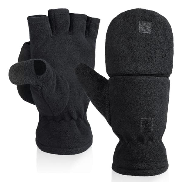 Fingerlösa polarfleecehandskar / vintervantar 2-i-1 L