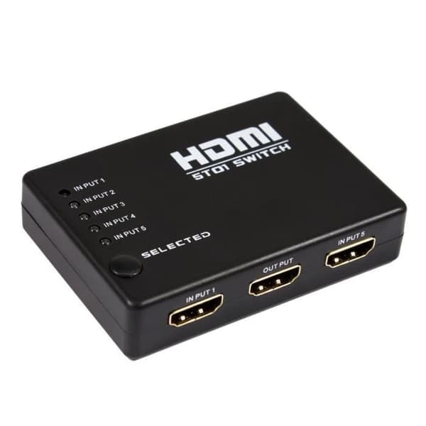 {NT}HDMI-switch - Link-e ® - 5 porte - Integreret forstærker - FULL HD - 3D klar