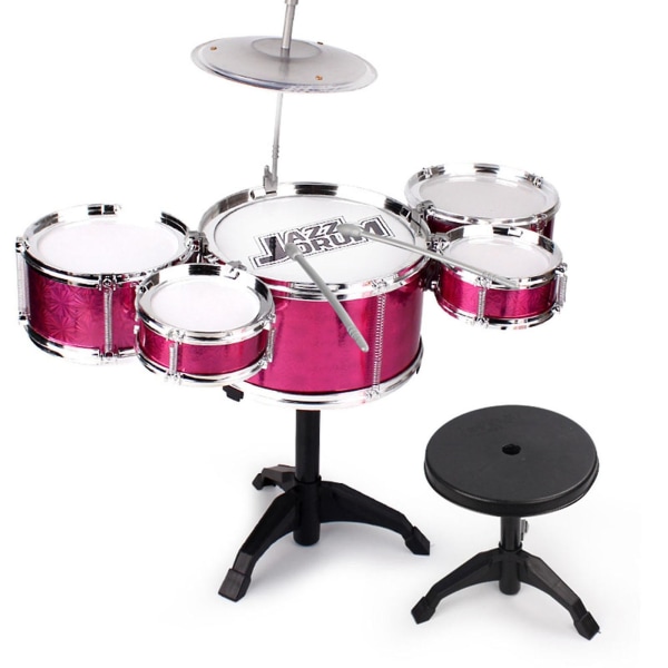 Set för småbarn Tuffa slagtåliga trumset Avtagbart truminstrument Oversized Drum Set Red