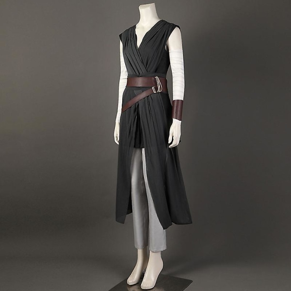 Rey Cosplay Kostymer Black Jedi Knight Full Set Halloween Carnival Kostym för vuxna M