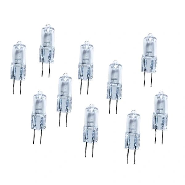 10 stk. Superstærk G4 12v 50w Wolfram Halogen Base Pære Lys 10w