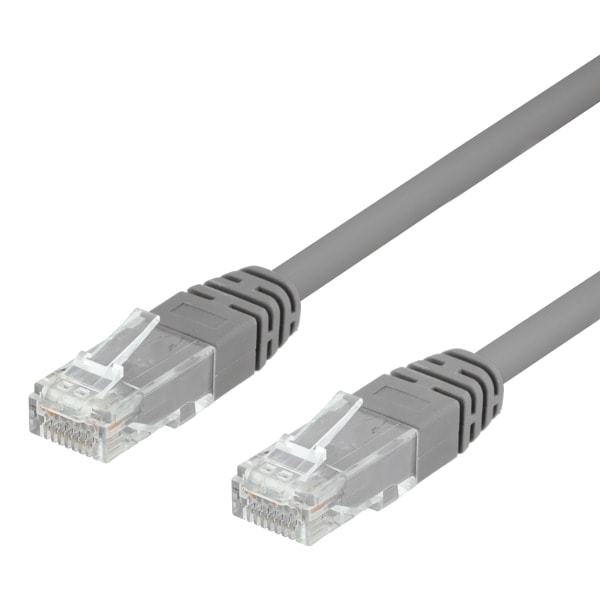 U/UTP Cat6 patchkabel 10m 250MHz Deltasertifisert LSZH grå