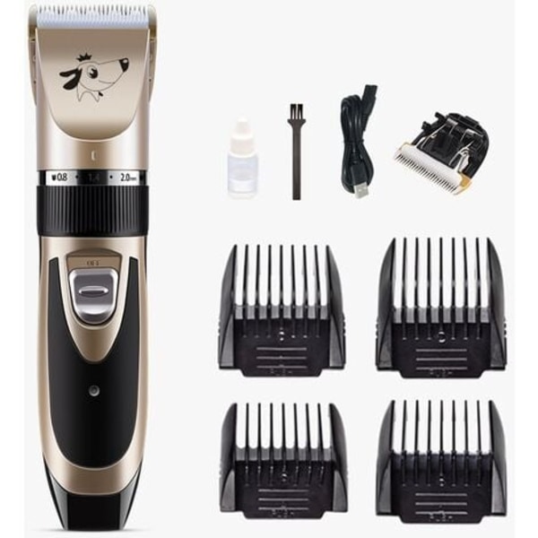 Professionell Hundtrimmer Långt Tjockt Hår Djur Tyst Uppladdningsbar Elektrisk Klippare för Hundar och Katter Hundtrimmer Kit/NC/