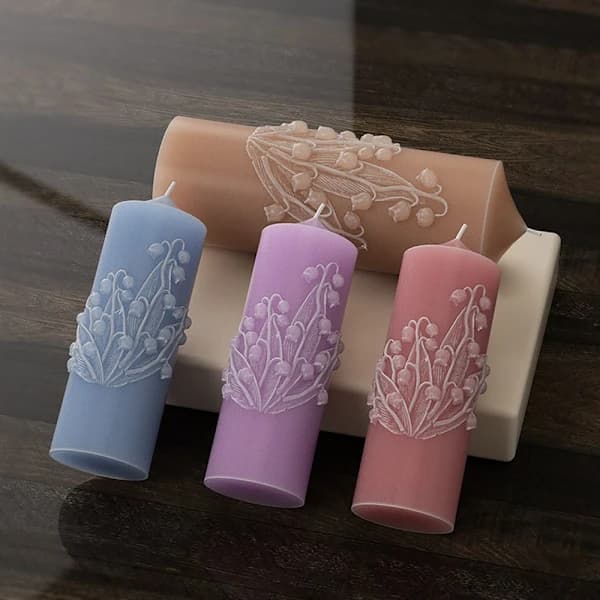 3D Sylinder Lysform Kake Resin Form MELLAN Middle