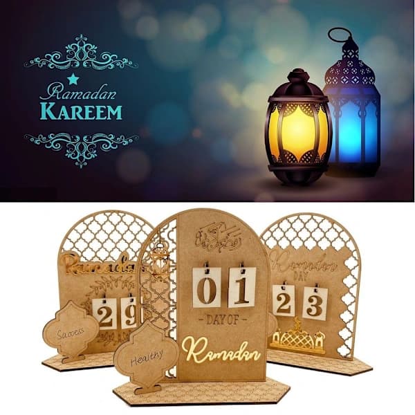 Ramadan Nedräkningskalender Eid Mubarak Dekoration