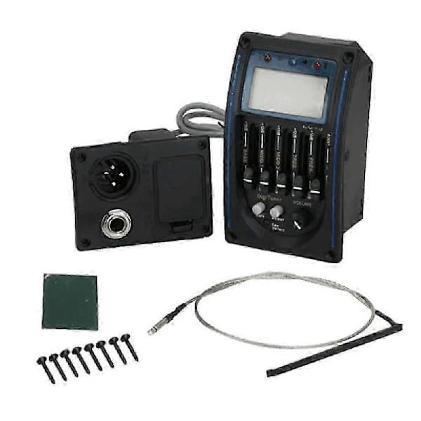 5-bands Prener LC5 Akustisk Gitarr Pickup Preamp EQ LCD Stämapparat Piezo Equalizer DS