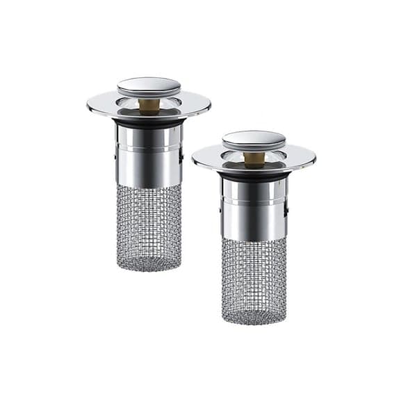 2-pack diskho sil med plugg / handfatspropp för tvättställ