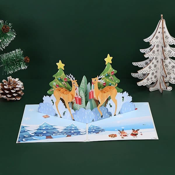3D Julekort, Pop-up Julekort, Brettede Tredimensjonale