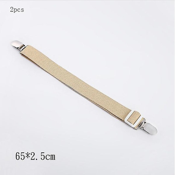 NN-2st Justerbar Elastisk Lakan Fästklämma Anti-glid Duk Spänne Sofföverdrag Hörnklämma khaki khaki