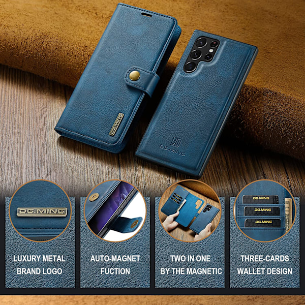 DG.MING Samsung Galaxy S22 Plus -puhelimelle, sininen punainen red